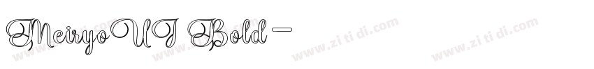MeiryoUI Bold字体转换